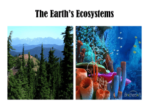 The Earth's Ecosystems