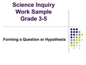 3-5 Scientific Inquiry scaffolding