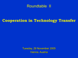 Technology Transfer in Developing countries