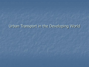 Urban Transport in the Developing World