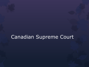Canadian Supreme Court Selection