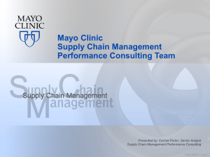 Supply Chain Management Performance & Consulting