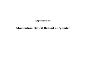 Experiment #4 Momentum Deficit Behind a Cylinder