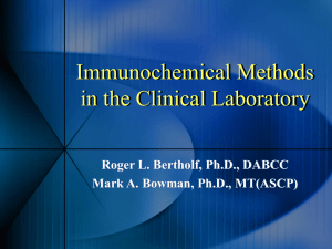 Immunochemical Methods in the Clinical Laboratory