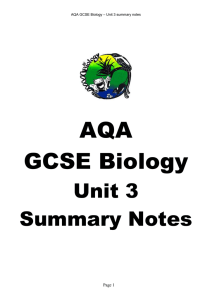 B3 gcse revision notes