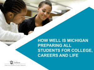 Why Rigor In Michigan Schools - Post Secondary Resource Guide