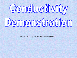Conductivity Demonstration DRB