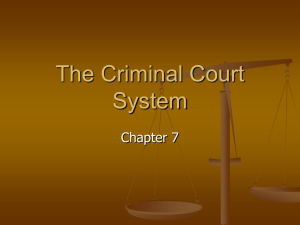 The Criminal Court System