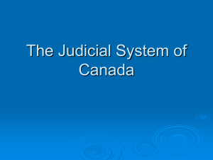The Judicial System of Canada