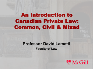 Intro to Canadian Private Law