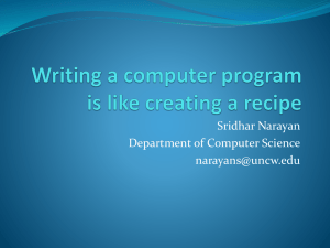 Writing a computer program is like writing a play