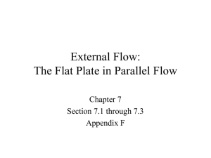 External Flow: The Flat Plate in Parallel Flow