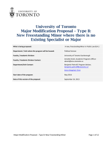 Major Modification Proposal - University of Toronto Scarborough