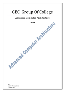 CS-605 Advance Computer Architecture(ACA)