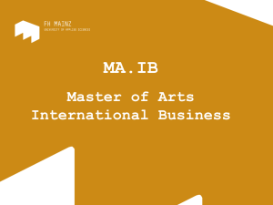 MA.IB: The VSE-Mainz Exchange - International Business – Central