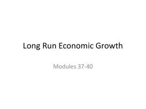 Long Run Economic Growth