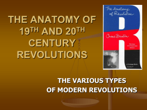 the anatomy of 19 th and 20 th century revolutions the various types