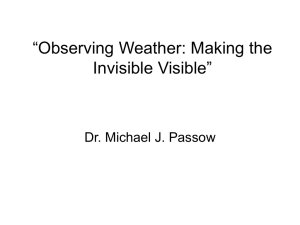 Observing Weather – Making the Invisible Visible