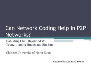 Can Network Coding Help in P2P Networks?