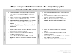 Austin ISD G/T Curriculum Scope and Sequence 6
