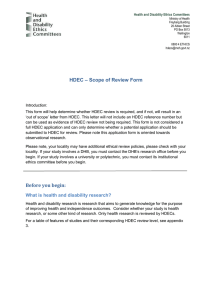 HDEC * Scope of Review Form