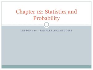 Chapter 12: Statistics and Probability