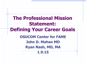 Professional Mission Statement Slides