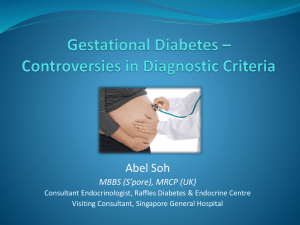 Updates in Screening for Gestational Diabetes