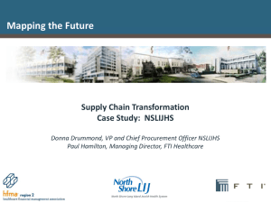 Supply Chain Approach - HFMA Metropolitan New York Chapter