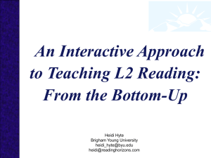 Interactive approaches to second language reading