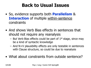 Sentence Comprehension Stuff Not Shown in Class