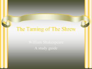 The Taming of The Shrew - Dramatics