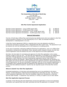 Site Plan Control Agreement Application