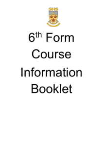 6th FORM SUBJECT BOOKLET