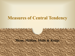 Measures of Central Tendency - Bullard ISD Moodle Directory