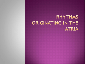 rhythms originating in the atria