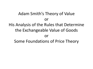 Notes on Smith's Value Theory