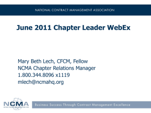 June 2011 chapter leader webex
