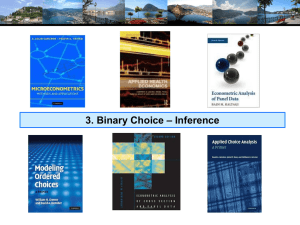 Binary Choice – Inference