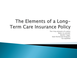 Elements of a Long-Term Care Insurance Policy