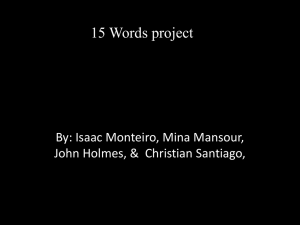 Words to Know Period 2 IMCSMSMB