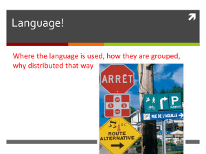 Language! - ISA AP Human Geography