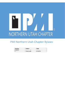 PMI Northern Utah Chapter Bylaws 2014