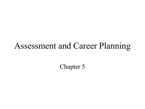 Assessment and Career Planning