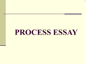 PROCESS ESSAY