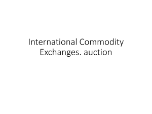 International Commodity Exchanges