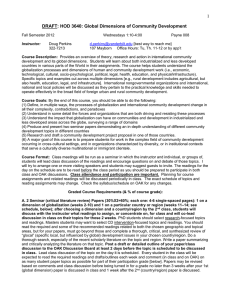 Global Dimensions of Community Development