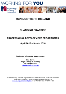 RCN Northern Ireland professional development programmes 2015