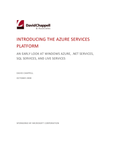 Introducing the Azure Services Platform