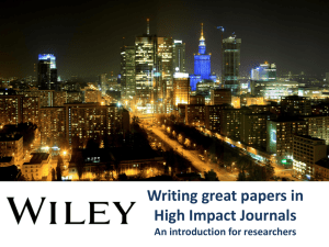 Wiley and Open Access